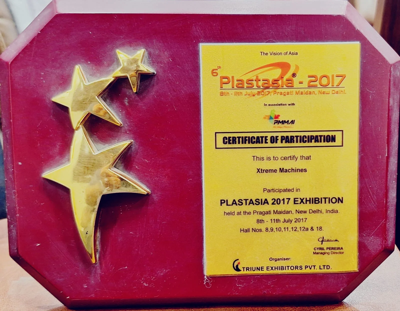 Xtreme Machines Industry Award