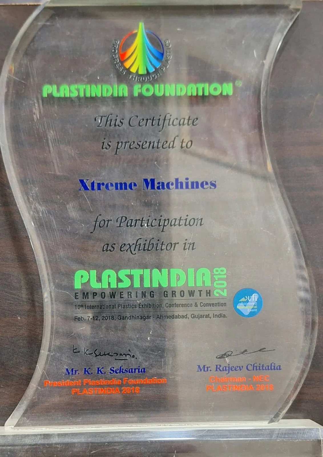 Xtreme Machines Industry Award